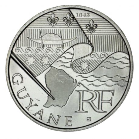 10 Euro 2010 - Guyane - argent 10g 0,900 - Euro des Régions - SUP