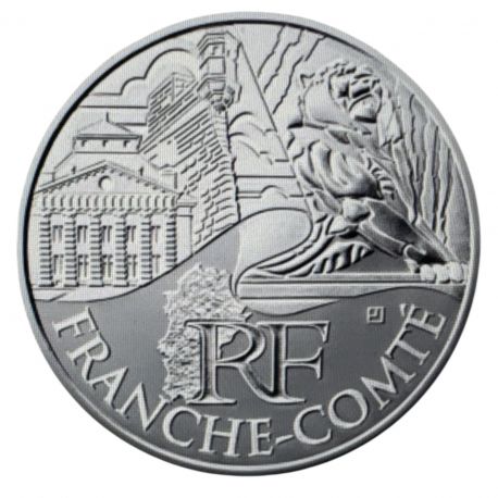 10 Euro des Régions - Franche-comté - 2011 - argent 10g 0,500 - SUP