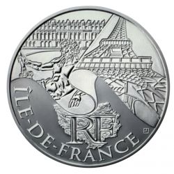 10 Euro des Régions - Ile de France - 2011 - argent 10g 0,500 - SUP