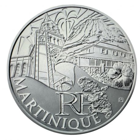 10 Euro des Régions - Martinique - 2011 - argent 10g 0,500 - SUP