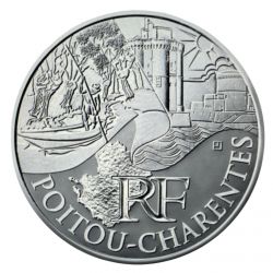 10 Euro des Régions - Poitou-Charentes - 2011 - argent 10g 0,500 - SUP
