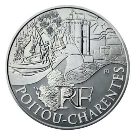 10 Euro des Régions - Poitou-Charentes - 2011 - argent 10g 0,500 - SUP