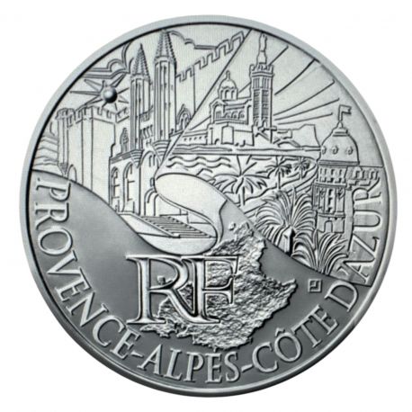 10 Euro des Régions - Provence alpes cote d'azur - 2011 - argent 10g 0,500 - SUP