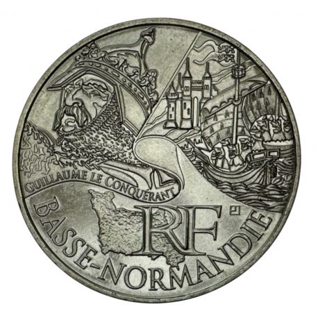10 Euro des Régions - Basse-normandie - 2012 - argent 10g 0,500 - SUP