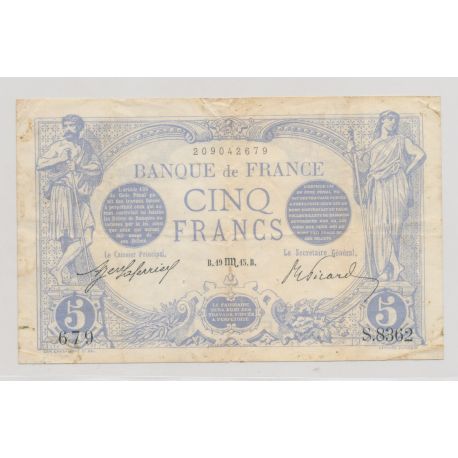 5 Francs Bleu - 19.10.1915