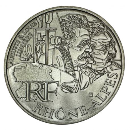 10 Euro des Régions - Rhone-alpes - 2012 - argent 10g 0,500 - SUP