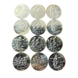 Collection Complète - 12 X 10 euro 2014 - Collection Sempé - argent - SUP