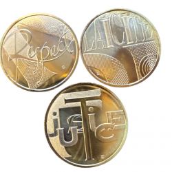 3 X 25 Euro 2013 - Respect Justice Laïcité - argent 18g 0,500 - SUP