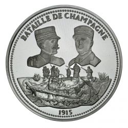 Médaille - Premier combat aérien - 5 octobre 1914 - 100e anniversaire de la grande guerre - argent 