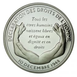 Médaille - Déclaration des droits de l'homme - 10 décembre 1948 - argent 20g 0,999 