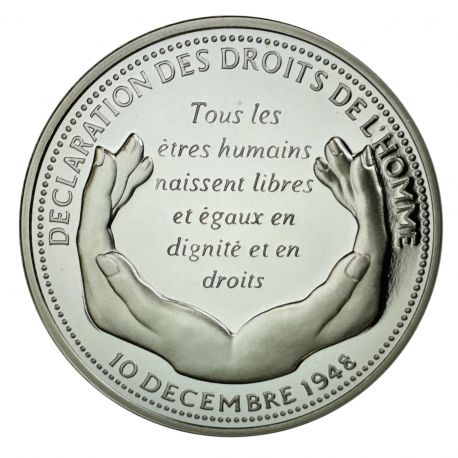 Médaille - Déclaration des droits de l'homme - 10 décembre 1948 - argent 20g 0,999 