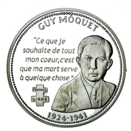 Médaille - Guy Moquet - 1924-1941 - argent 20g 0,999 