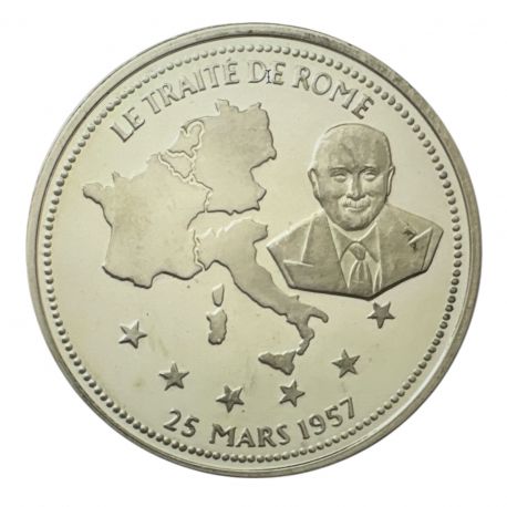 Médaille - Le traité de Rome - 25 mars 1957 - argent 20g 0,999