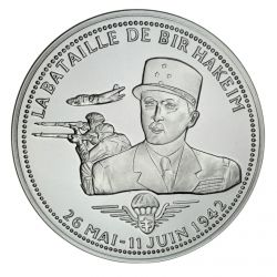 Médaille - La bataille de bin hakeim - 1942 - argent 20g 0,999 