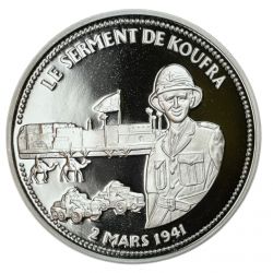 Médaille - Le serment de Koufra - 2 mars 1941 - argent 20g 0,999 