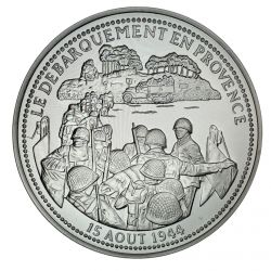 Médaille - Le débarquement en provence - 15 aout 1944 - argent 20g 0,999 
