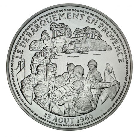 Médaille - Le débarquement en provence - 15 aout 1944 - argent 20g 0,999 