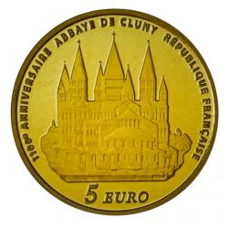 5 Euro 2010 - Abbaye de Cluny - Europa - Or 0,5g 0,999 - 19.799 ex