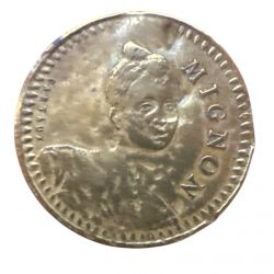 Jeton - Maison close - Mignon - 7 Rue grange paris - laiton fourré - TB+