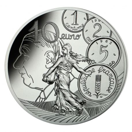 10 Euro 2020 - Le Nouveau Franc - argent Belle épreuve