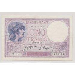 5 Francs Violet - 3.11.1924