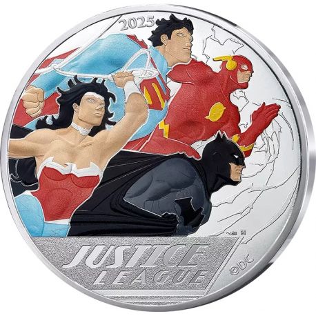 100 Euro 2025 - Justice league - DC Comics - argent Brillant Universel