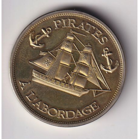 Médaille - Pirate à l'abordage - la chasse au trésor - 33mm