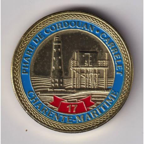 Médaille - Phare de Cordouan - Carrelet - charente maritime 17 - colorisé - 42mm