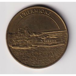 Dept17 - Frégate Hermione - Fêtes de Brest - 2016 - 34mm - Médailles et patrimoine