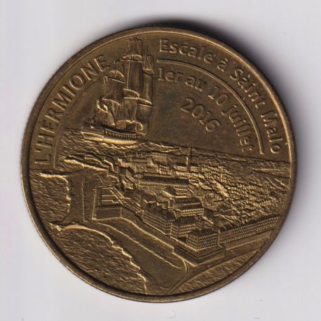 Dept17 - Frégate Hermione - escale à St Malo - 2016 - 34mm - Médailles et patrimoine