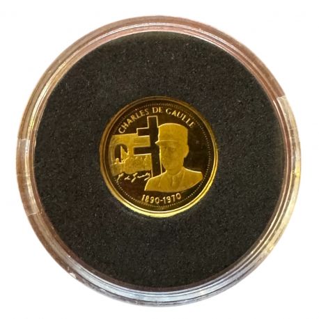 Médaille - Charles De Gaulle - Or 1,23g 0,999 - FDC