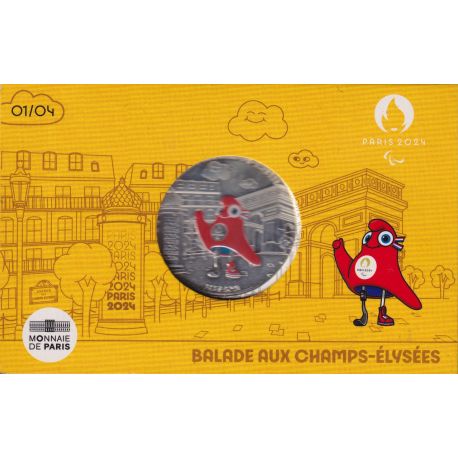 50 Euro 2024 - La Phryge - Balade aux champs élysées - JO Paris 2024 - argent