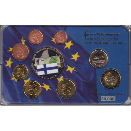 Finlande - Série 8 monnaies - 2008 - 1 cent à 2 Euro + 1 Médaille en couleur - 50.000 ex