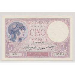 5 Francs Violet - 1.06.1933