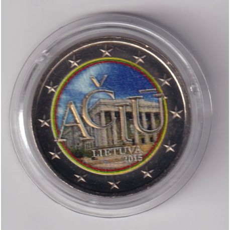 2 Euro couleur - Lituanie 2015 - 470e anniv 1er écrits langue lituanienne 