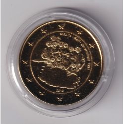 2€ Malte 2013 - Histoire constitutionnelle 1921 - finition dorée