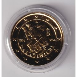 2€ Italie 2014 - Carabinieri - finition dorée