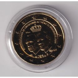 2€ Luxembourg 2014 - 50e anniv accession trône Grand-Duc Jean - finition dorée