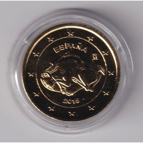 Espagne - 2 Euro 2015 - la grotte d'Altamira - finition dorée