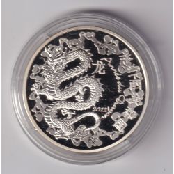 10 Euro 2012 - Année du Dragon/Tables de la Fontaine - argent