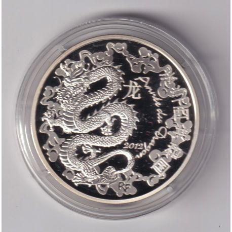 10 Euro 2012 - Année du Dragon/Tables de la Fontaine - argent