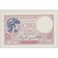 5 Francs Violet - 22.06.1933