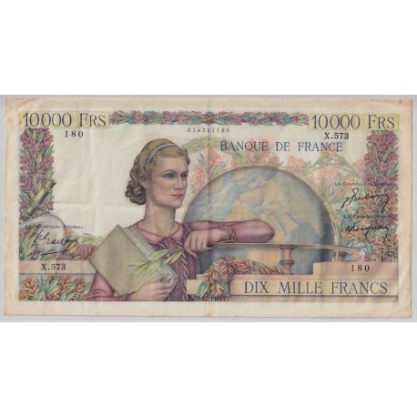 10000 Francs Génie - 29.12.1949 - TTB