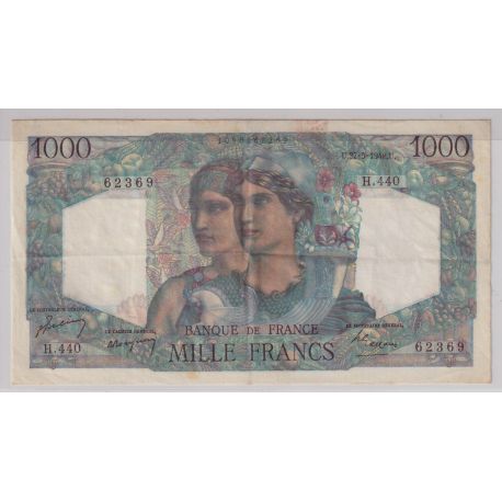 1000 Francs Minerve et hercule - 27.05.1948 - TTB+