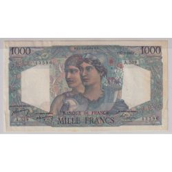 1000 Francs Minerve et hercule - 17.02.1949 - TTB