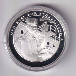 Médaille - Norvège 1 krig 1940-1945 - N°5 Med kurs for storbritannia - argent 20g 0,999 - 39mm - FDC