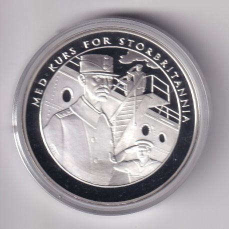 Médaille - Norvège 1 krig 1940-1945 - N°5 Med kurs for storbritannia - argent 20g 0,999 - 39mm - FDC