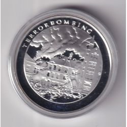 Médaille - Norvège 1 krig 1940-1945 - N°6 terrorbombing - argent 20g 0,999 - 39mm - FDC