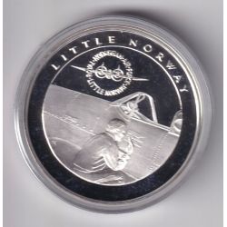 Médaille - Norvège 1 krig 1940-1945 - N°9 Little norway - argent 20g 0,999 - 39mm - FDC