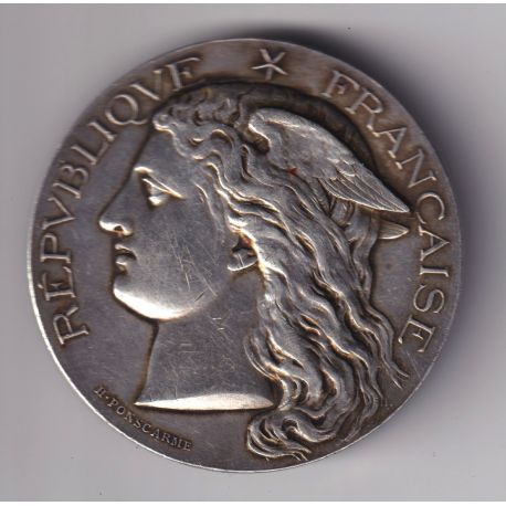 Médaille en argent - Transformé en boucle de ceinture - argent 69g - 51mm